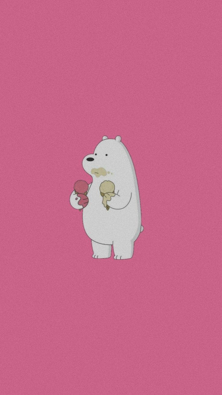 Ice Bear Tegneserie Smurt Med Is Wallpaper