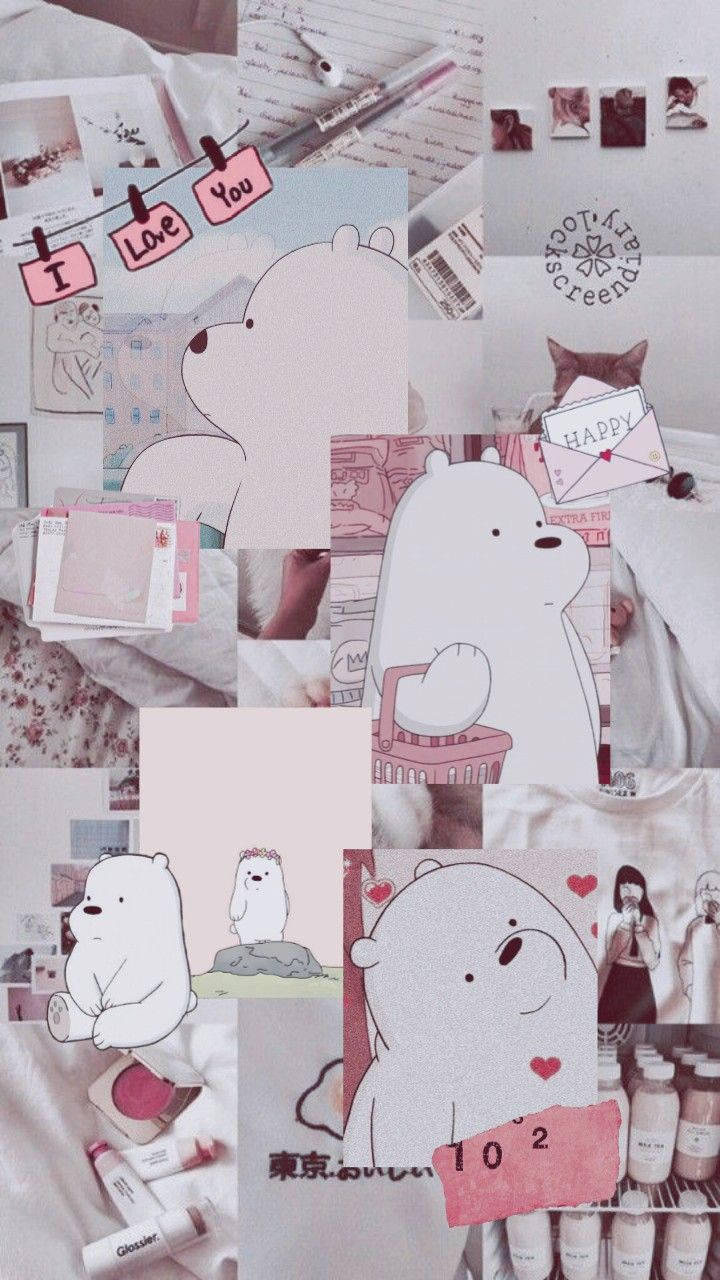 Ice Bear We Bare Bears Collage Aesthetic Background
