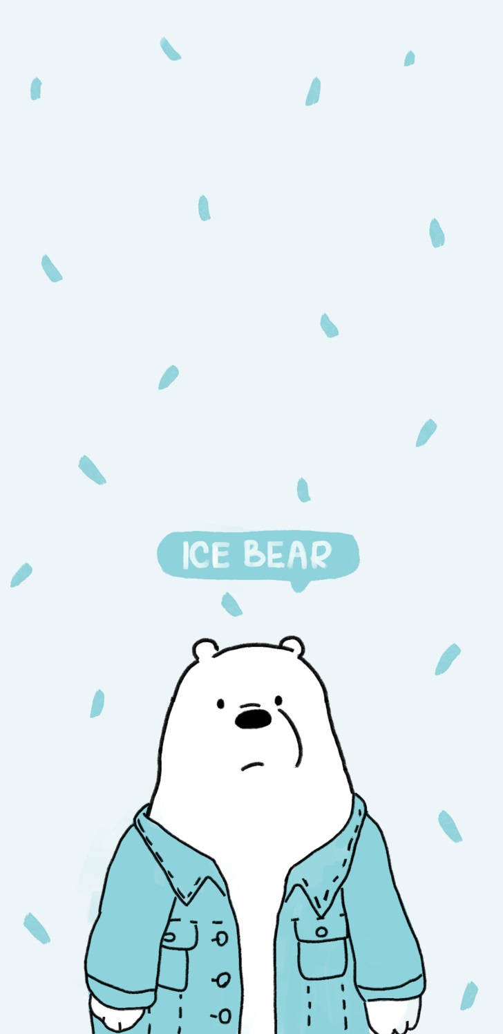 Ice Bear We Bare Bears Denim Blue Aesthetic Background