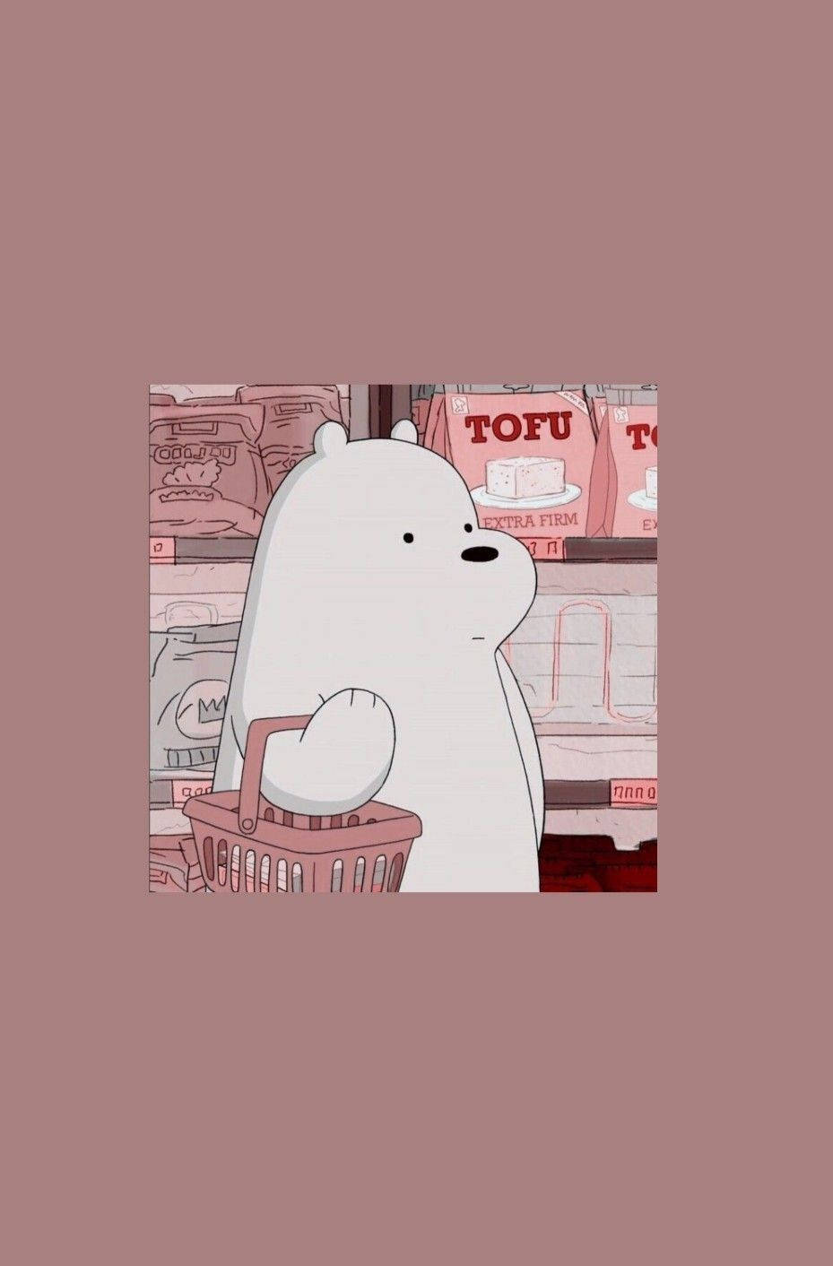 Ice Bear We Bare Bears Grocery Shopping Background