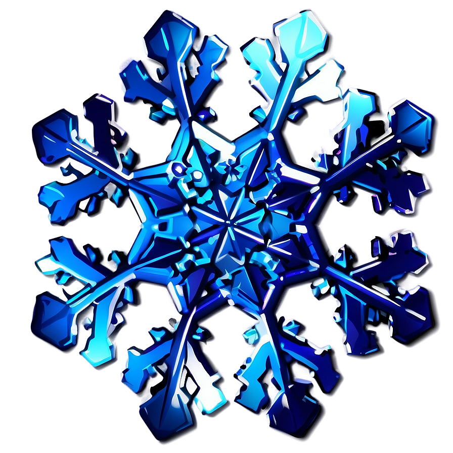 Ice Blue Snowflake Png 04292024 PNG