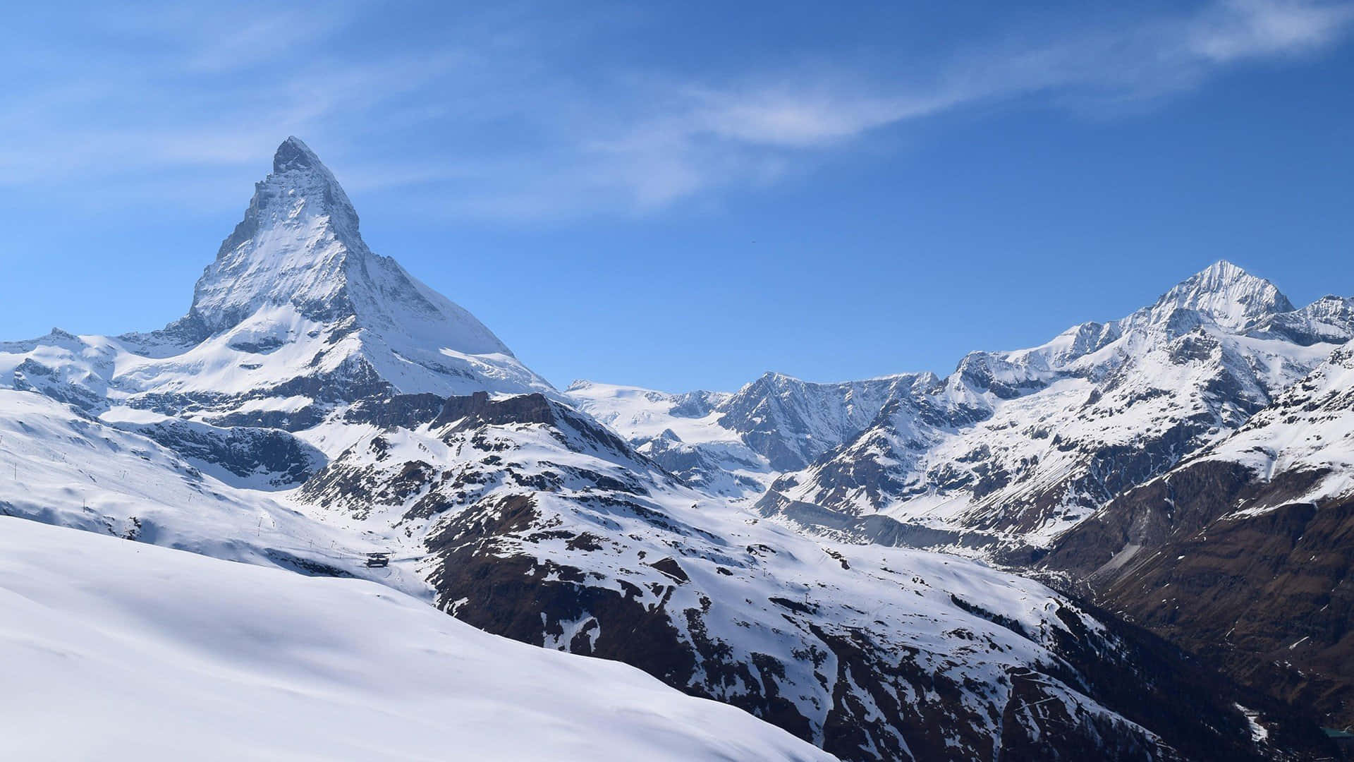 Download Ice Capped Mountain Of Matterhorn Wallpaper 