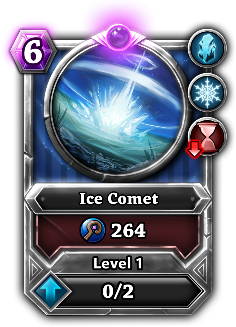 Ice Comet Collectible Card PNG