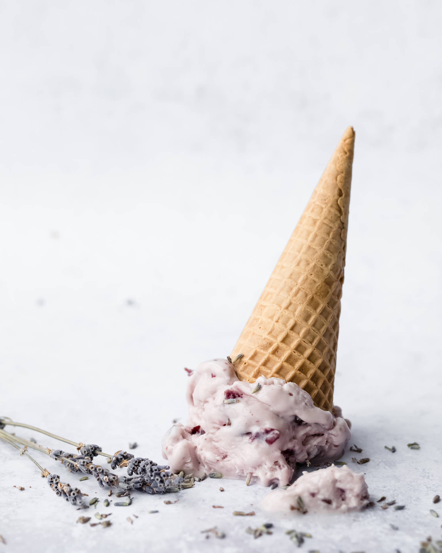 Ice Cream And Lavender Wallpaper