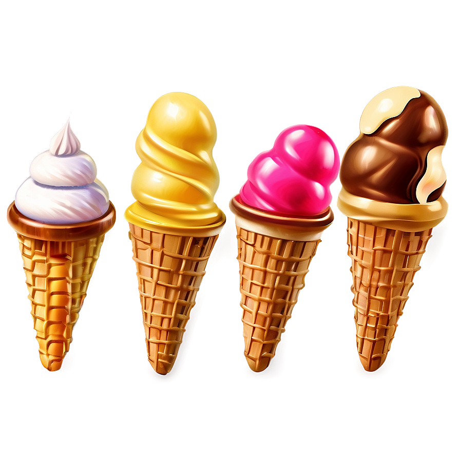 Download Ice Cream Cone Set Png Pux91