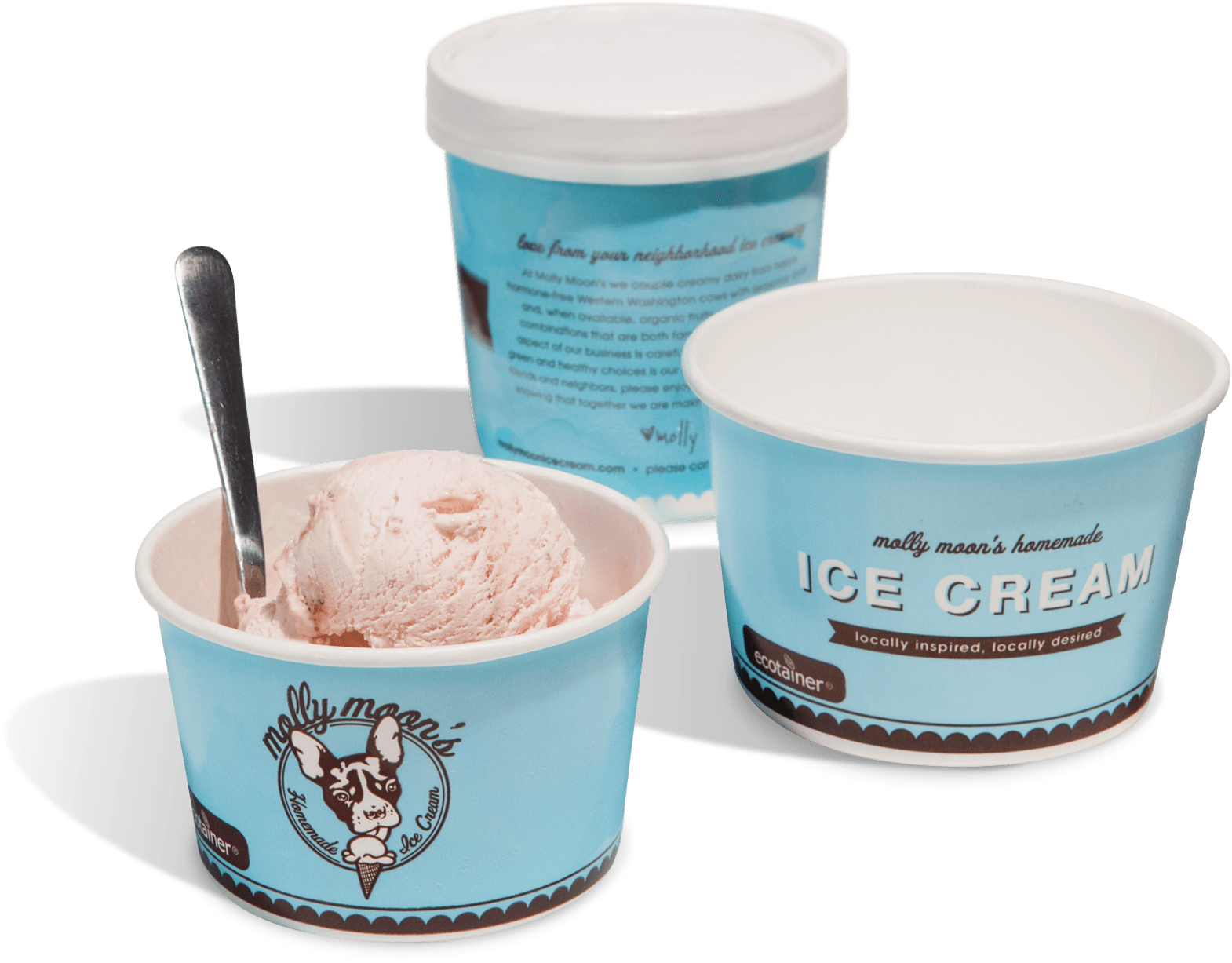 Ice Cream Cupsand Container PNG