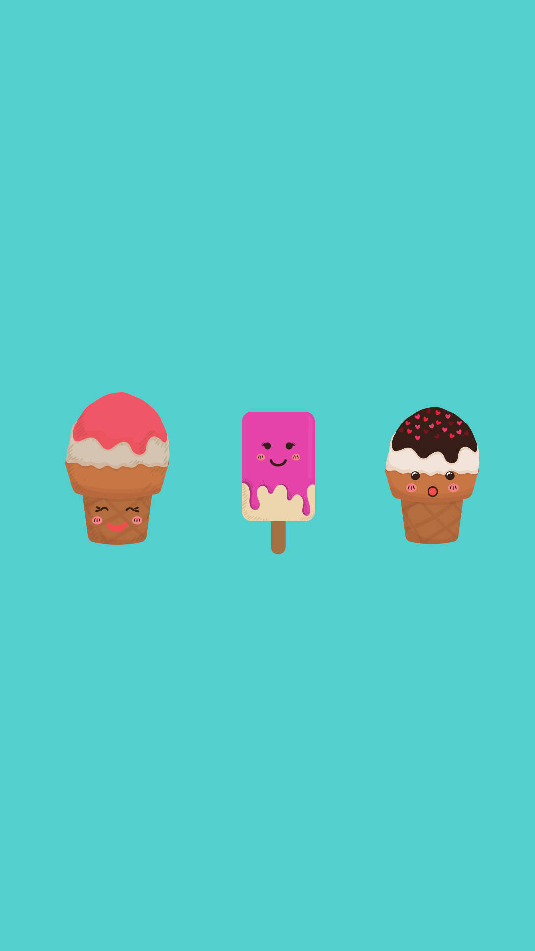 Ice Cream Emoji Wallpaper