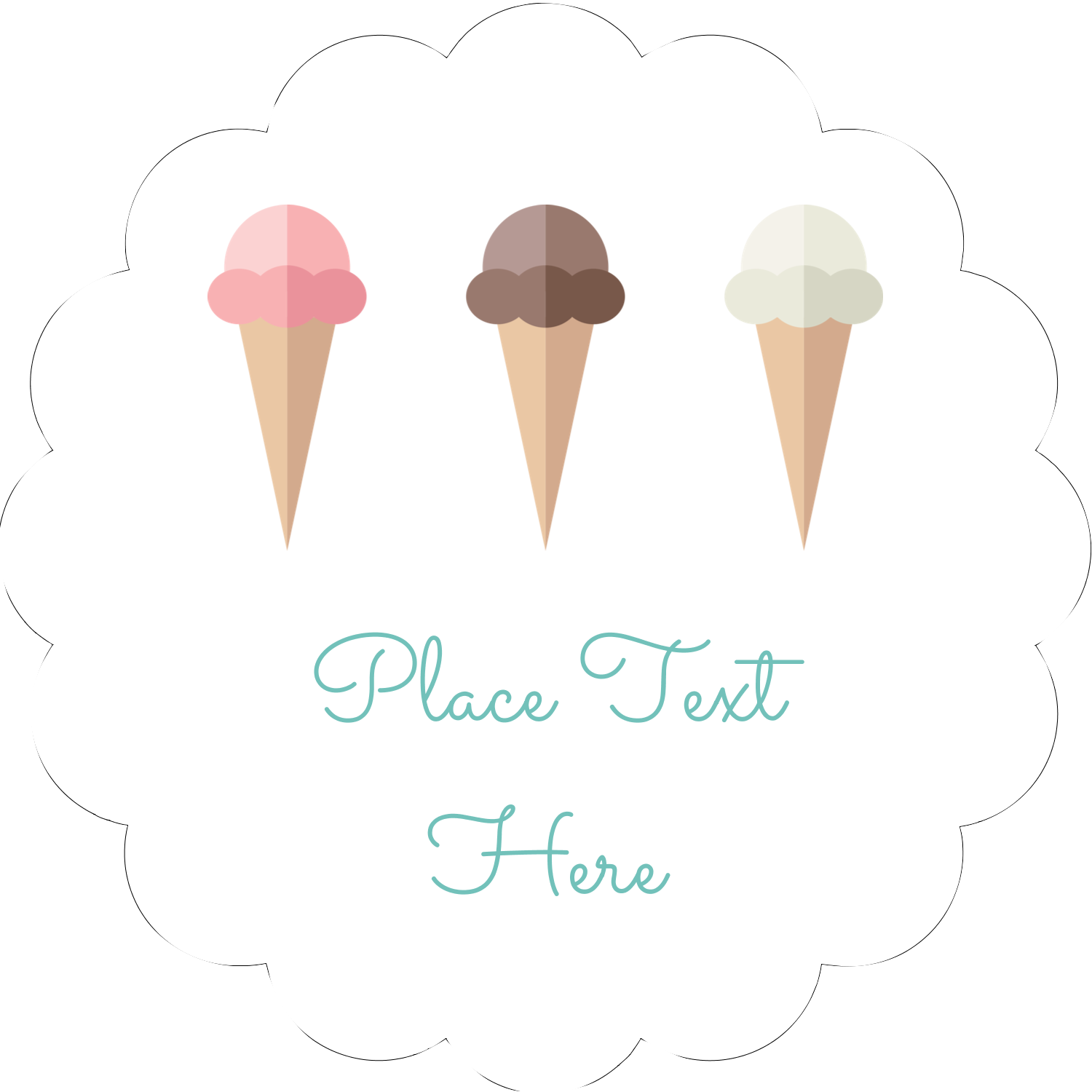 Ice Cream Graphic Template PNG