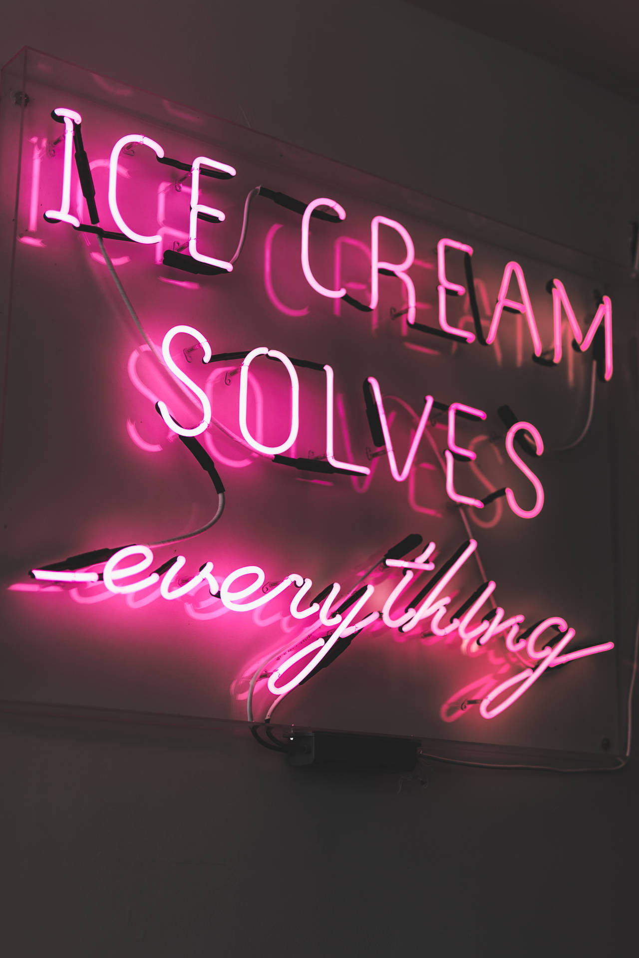 Ice Cream Quote Neon Aesthetic Picture