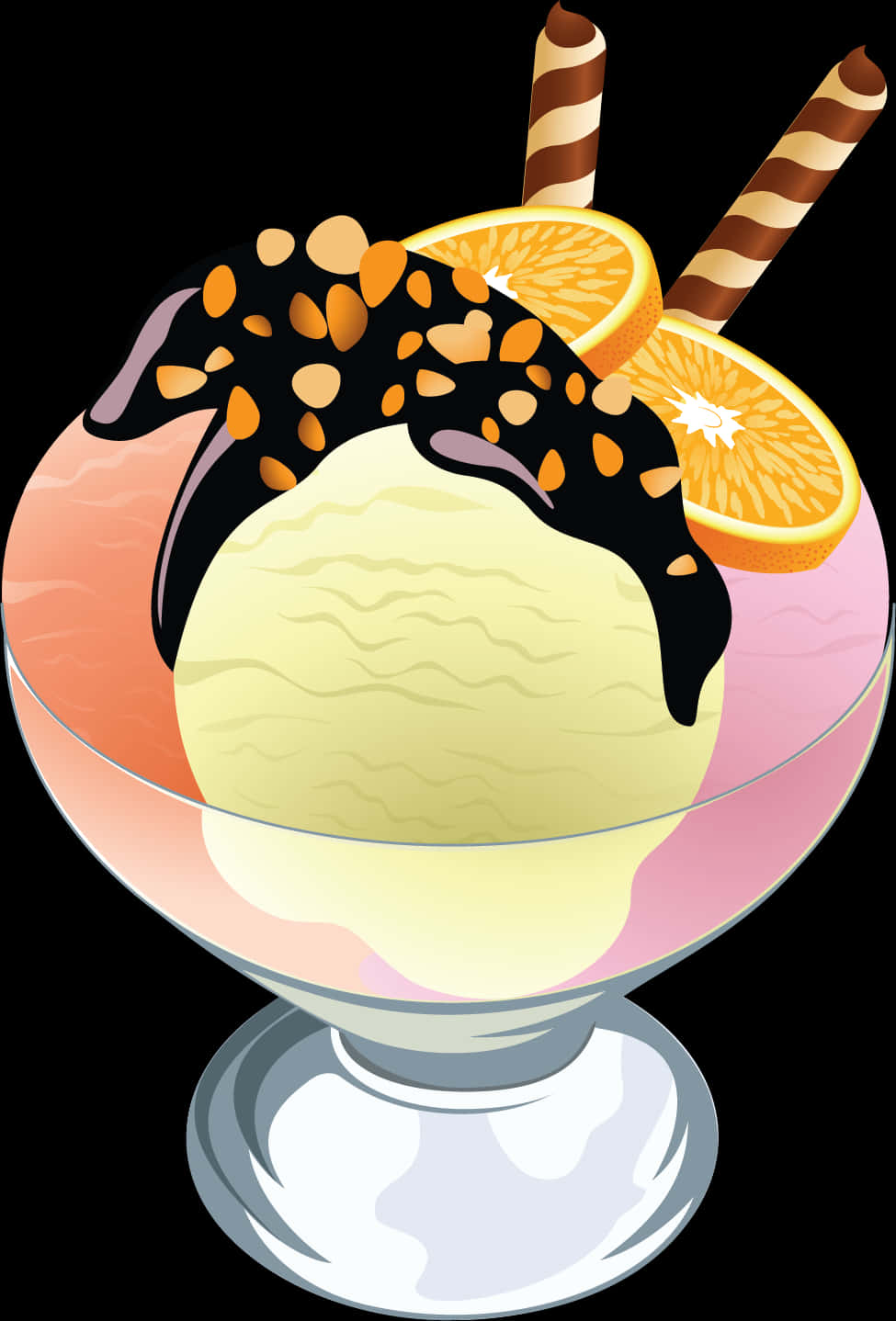 Ice Cream Sundae Clipart PNG