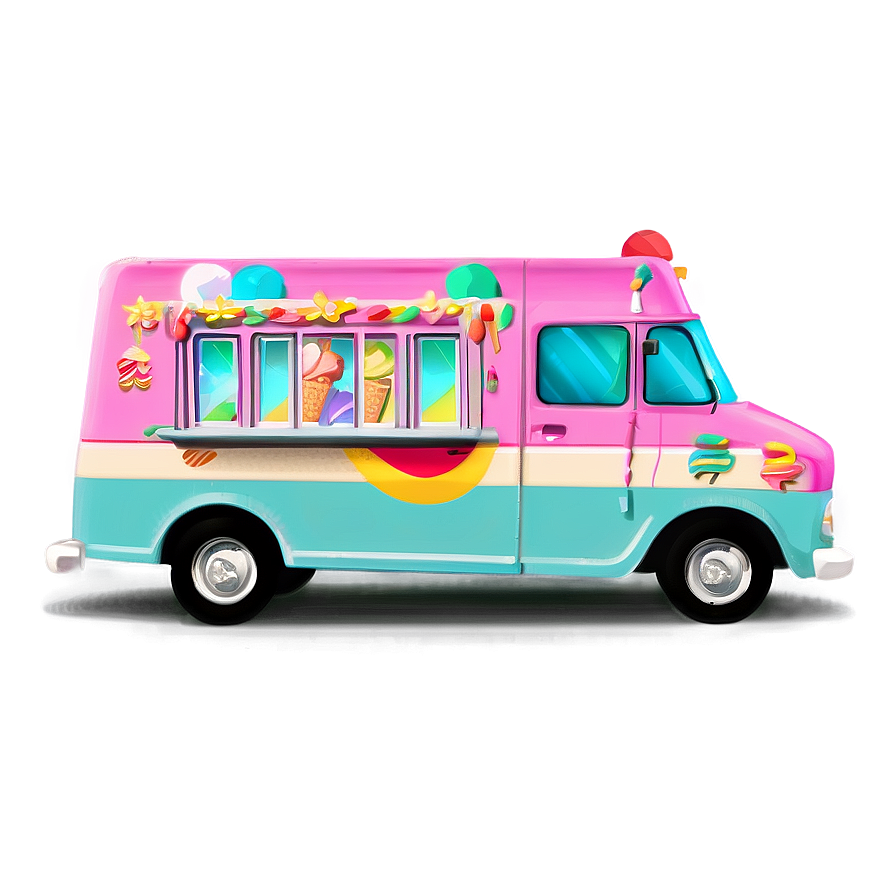 Ice Cream Truck Van Png 06202024 PNG