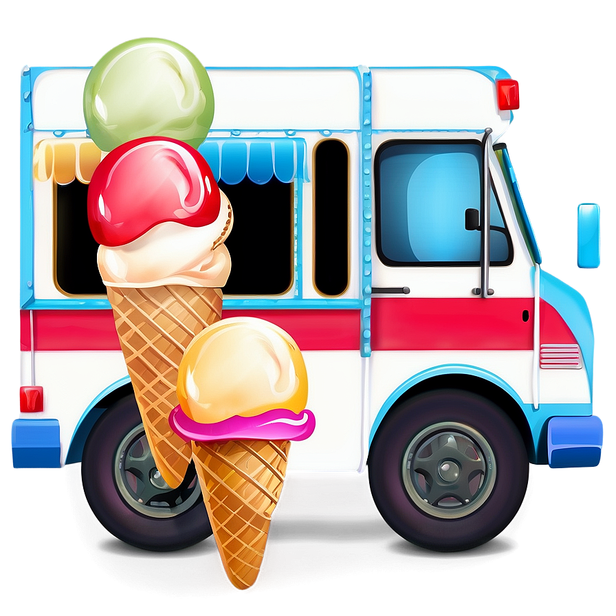 Ice Cream Truck Vector Png Kgn PNG