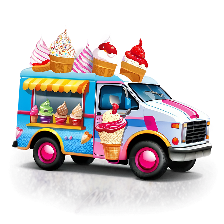 Ice Cream Truck Vector Png Vkp21 PNG