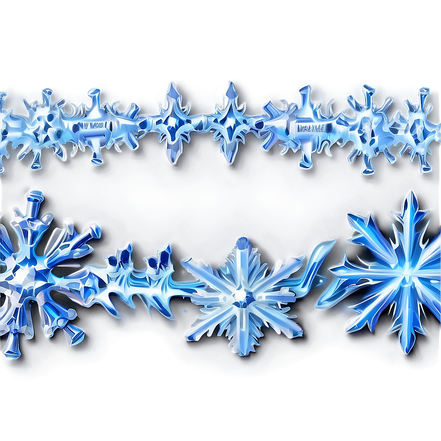 Ice Crystal Border Png 06132024 PNG