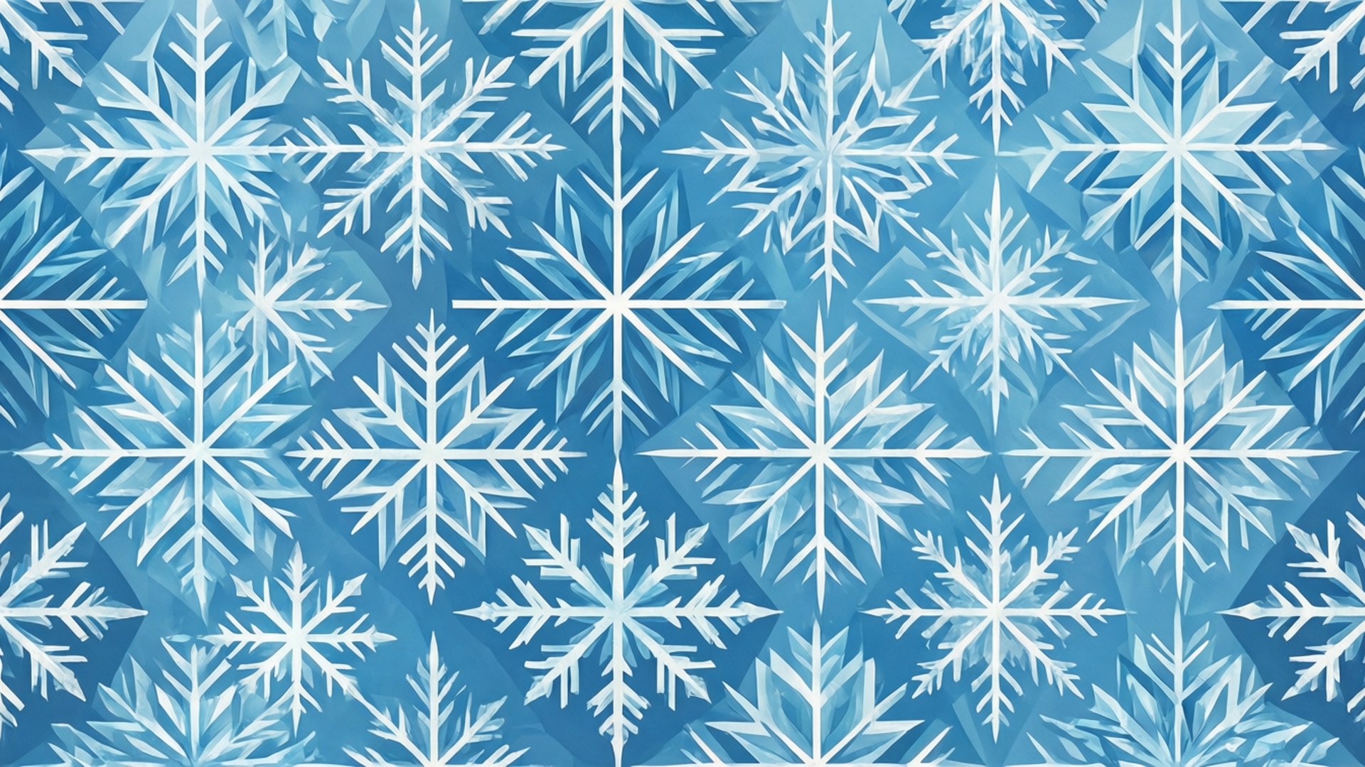 Motif de Cristal de Glace Fonds d'écran — Un motif minimaliste de cristaux de glace et de flocons de neige.