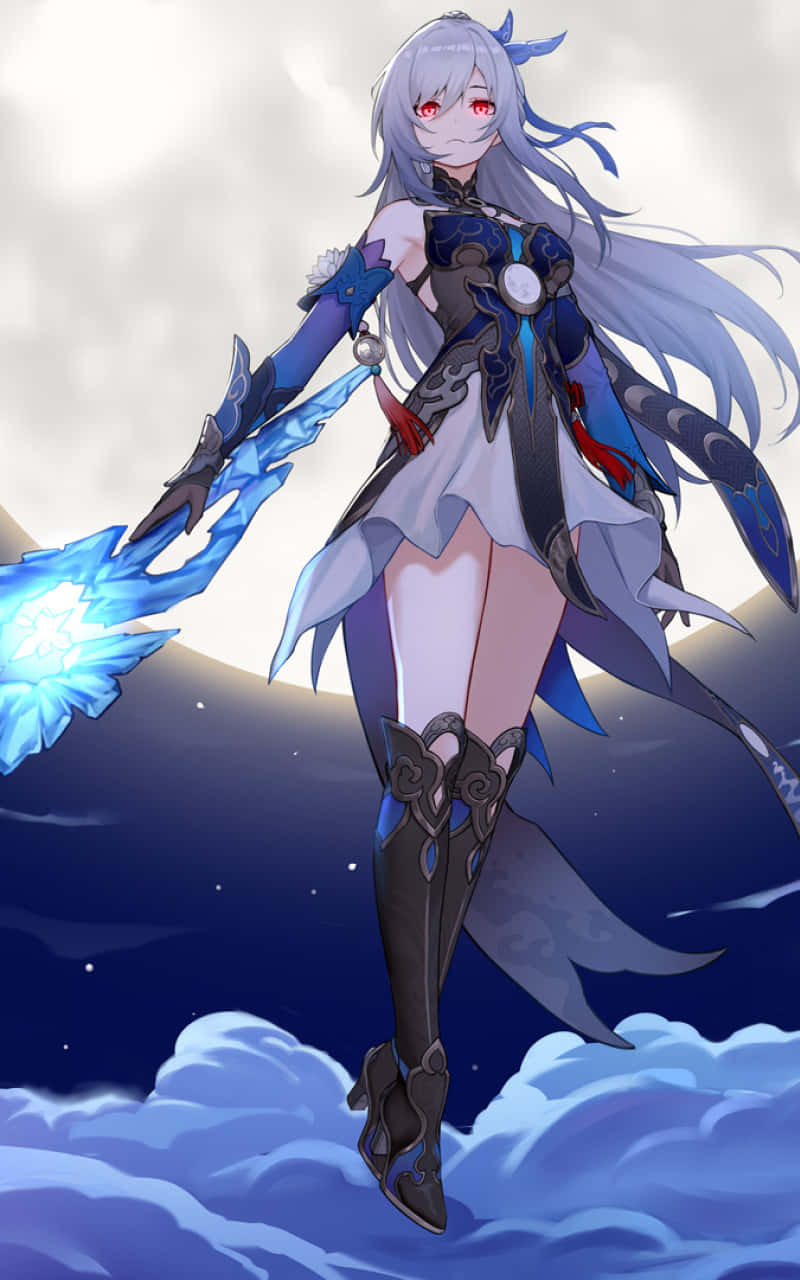 Ice Element Warrior Anime Art Wallpaper