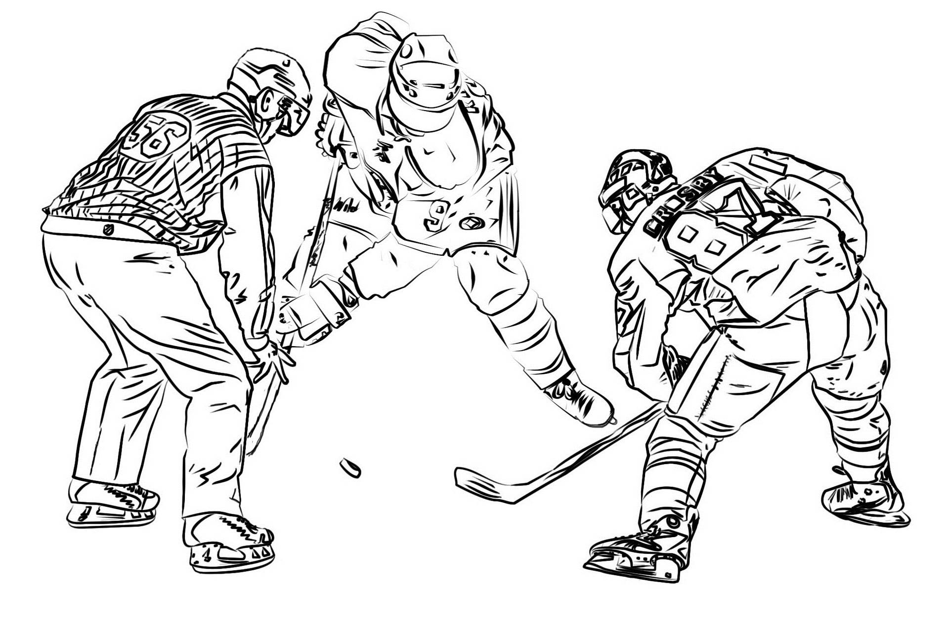 Ishockey Tegning Wallpaper