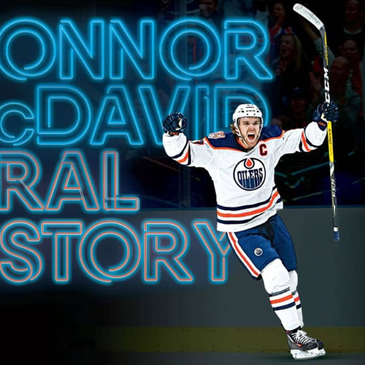 Download wallpapers Connor McDavid, blue uniform, Edmonton Oilers