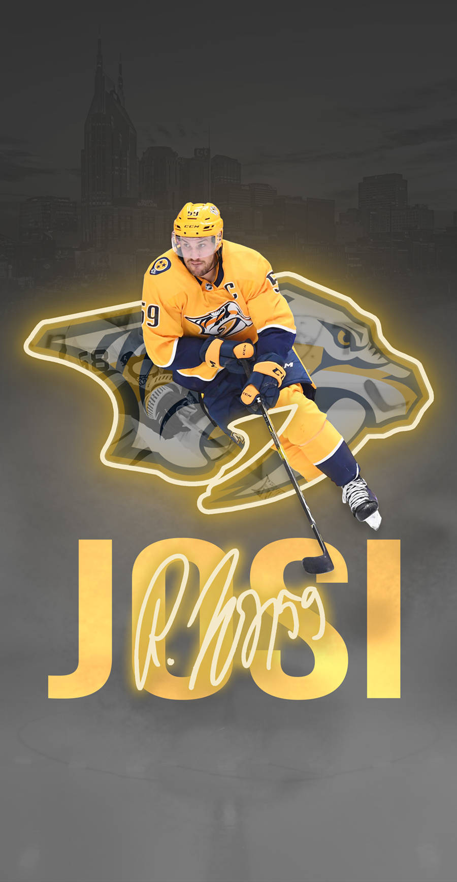 Roman Josi, the top ice hockey player in action Wallpaper