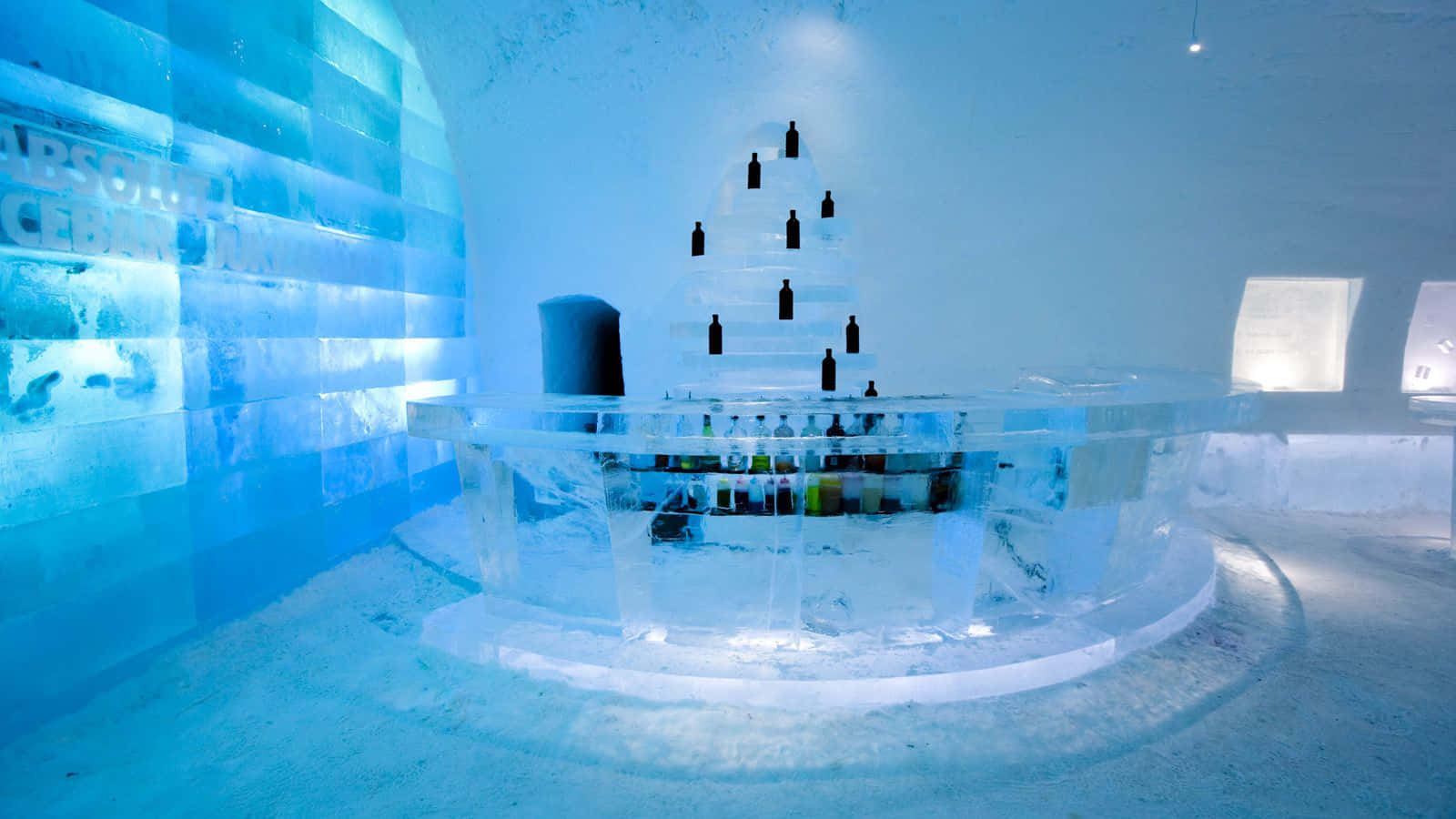 Enchanting Frozen Paradise at the Ice Hotel Wallpaper
