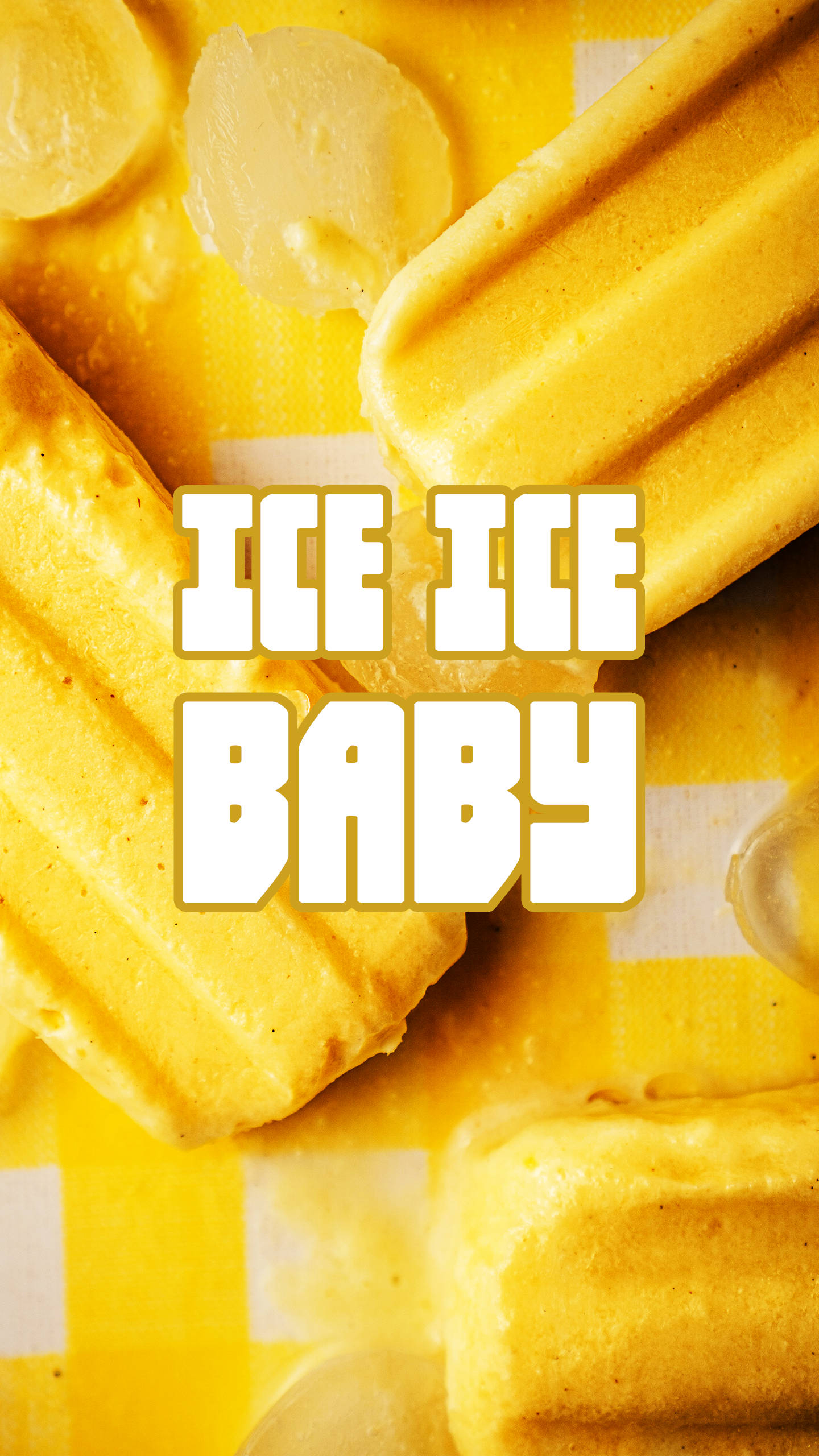 Ice Ice Baby 80s Retro Vintage Wallpaper