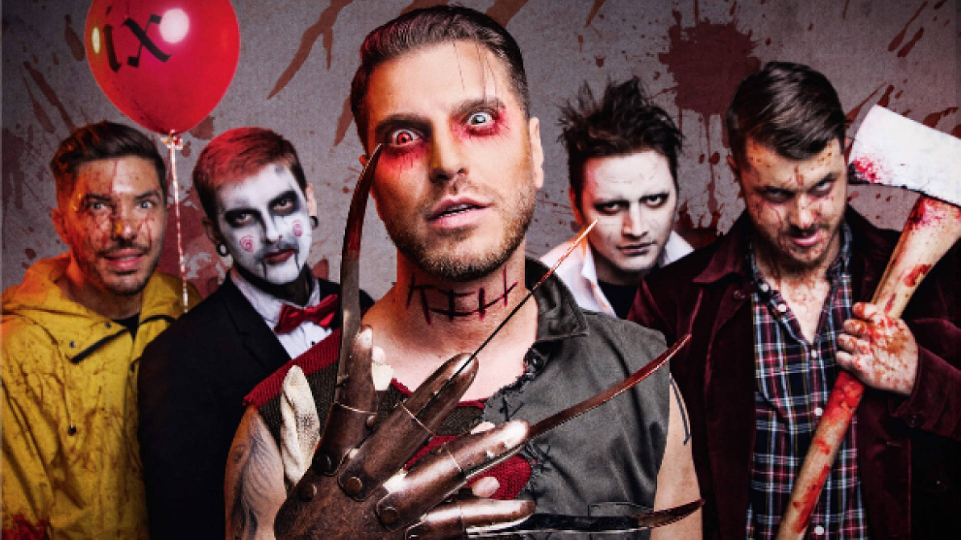 Ice Nine Kills Members Glammed Up With Creepy Faces Wallpaper