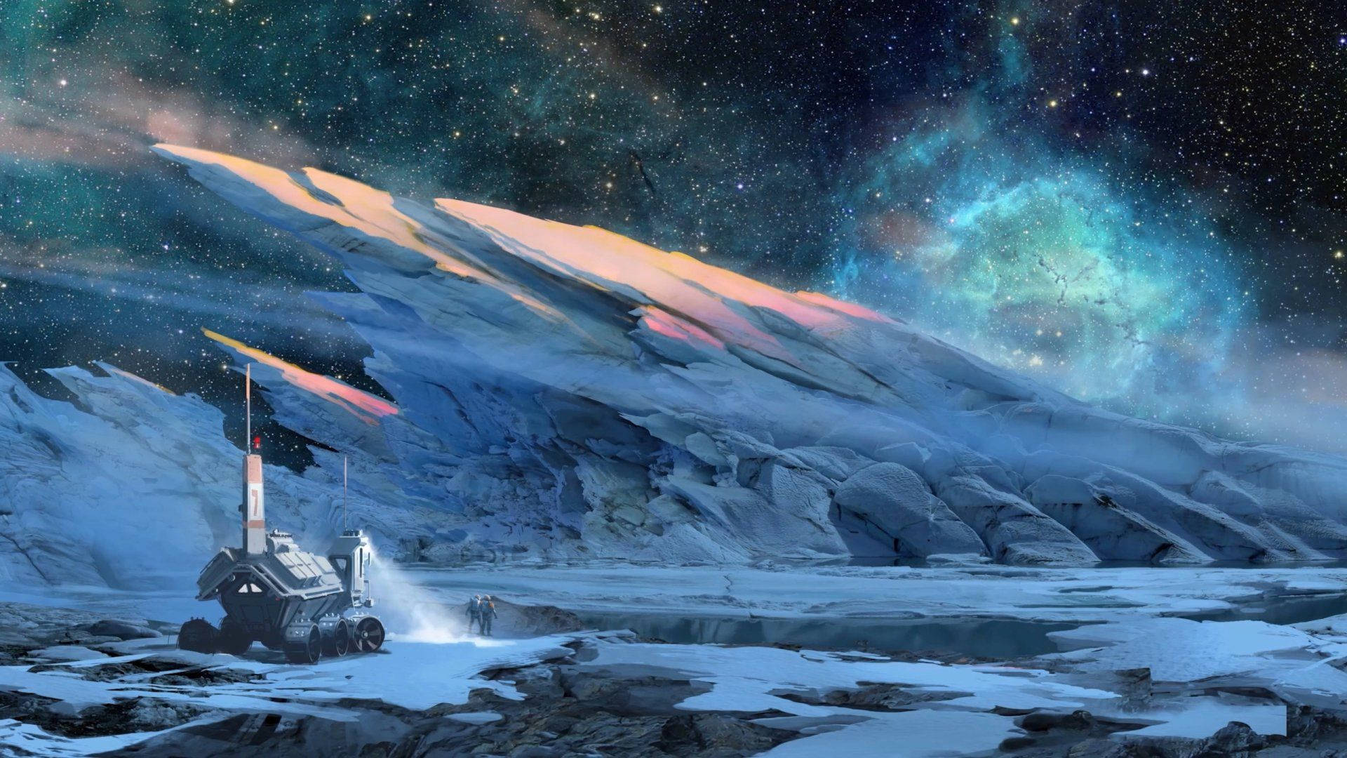 Ice Planet In Starfield Wallpaper