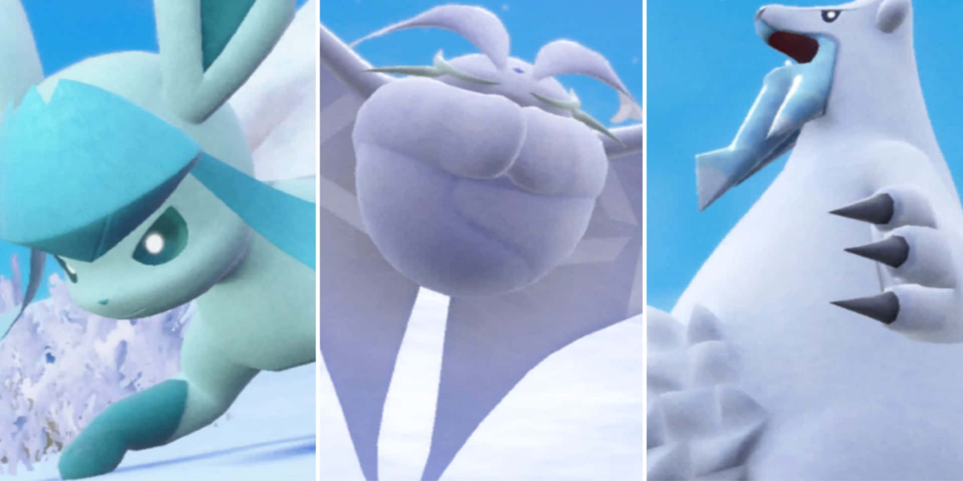 Ice Pokémon Beartic Collage Wallpaper