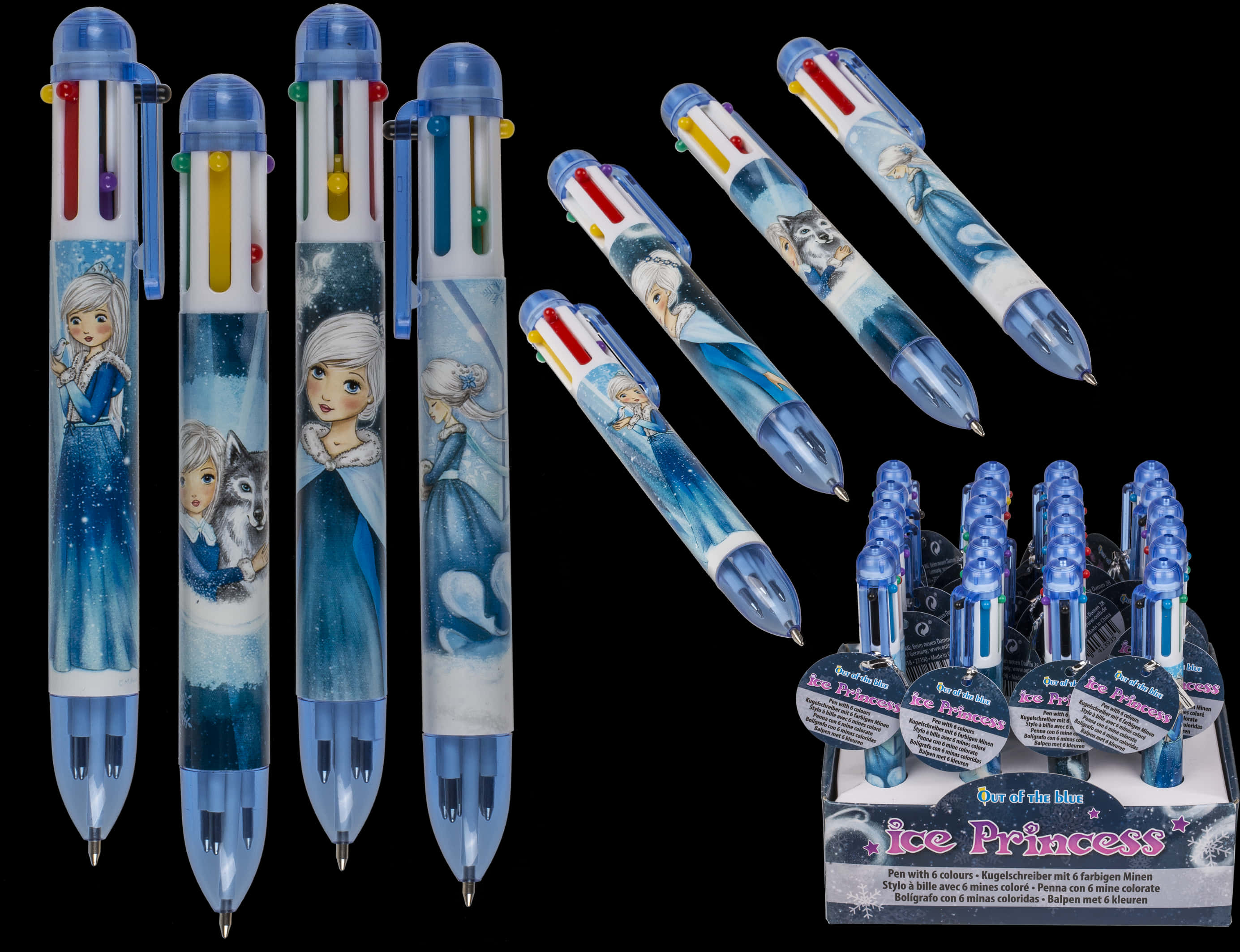Ice Princess Multi Color Pens Display PNG