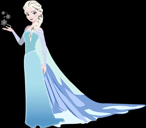 Ice Queen Cartoon Character PNG