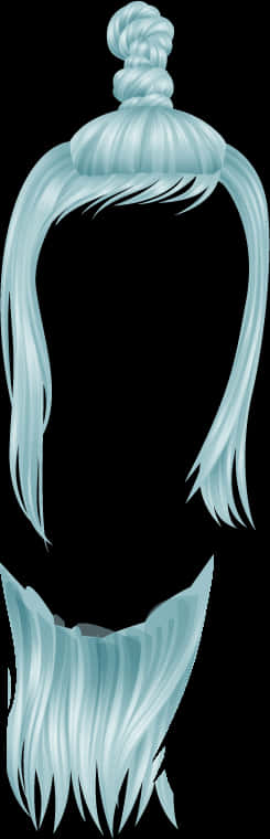Ice Queen Hairstyle Illustration PNG