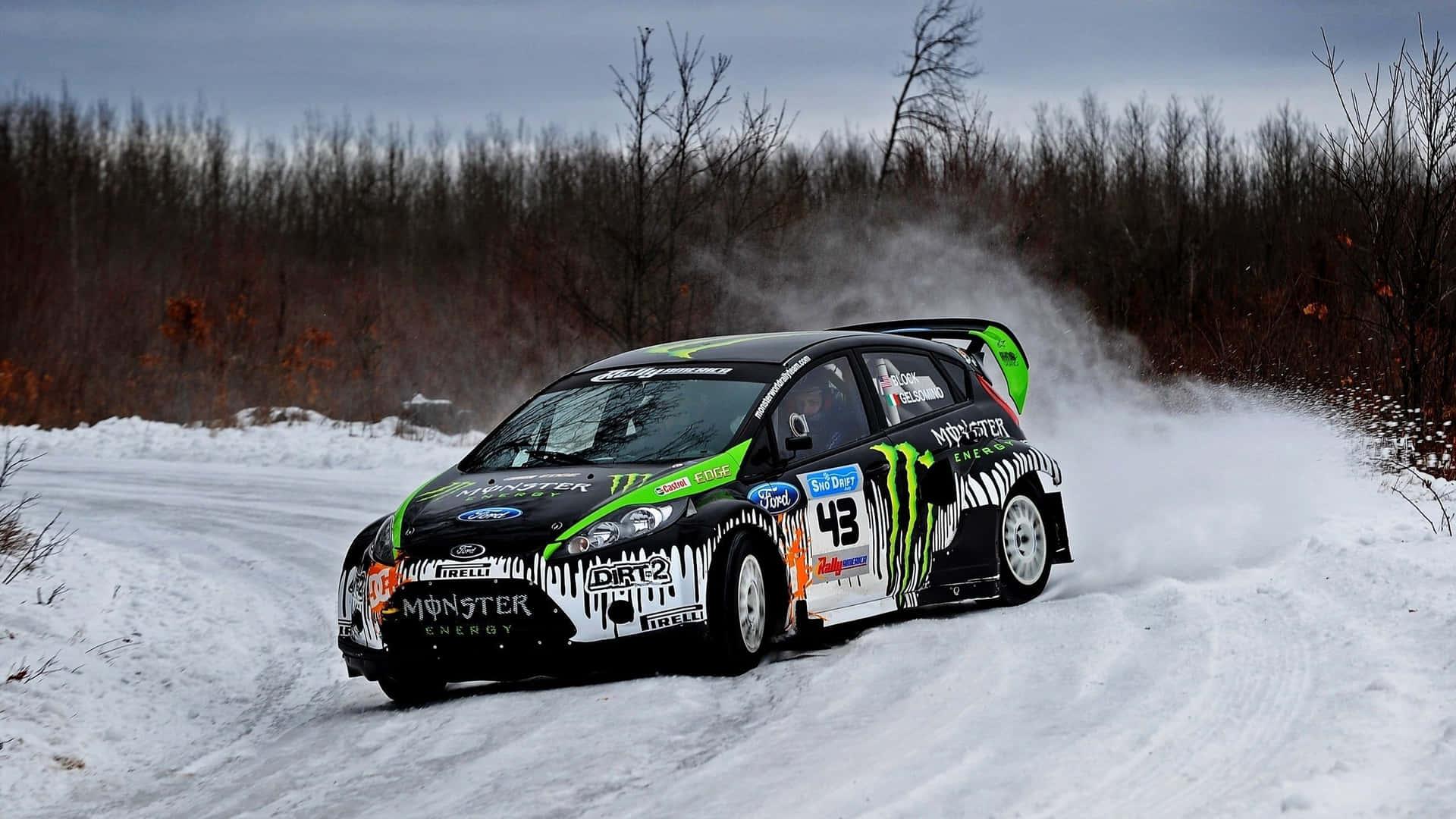 Thrilling Ice Racing Competition Wallpaper