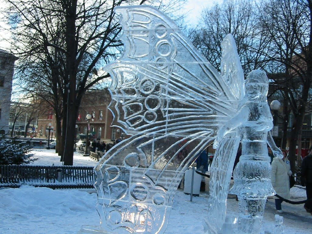 Captivating Ice Sculpture Masterpiece Wallpaper