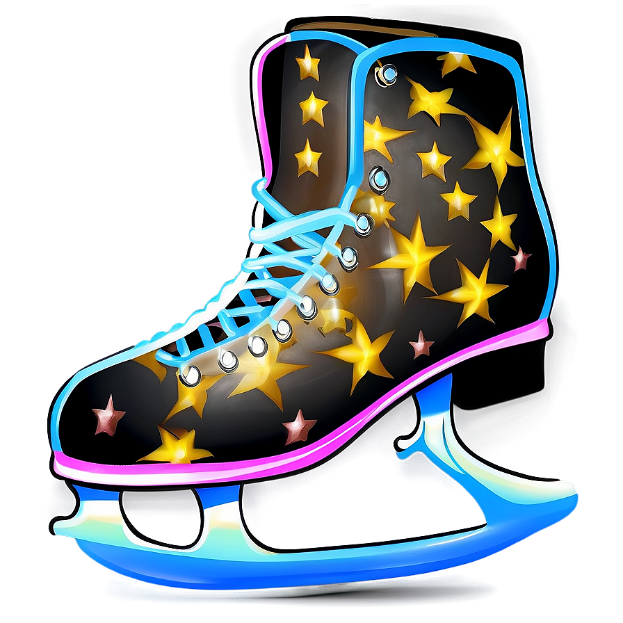 Ice Skates With Pattern Png Bsj PNG