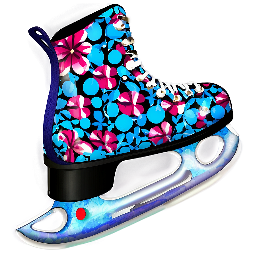 Ice Skates With Pattern Png Rhf89 PNG