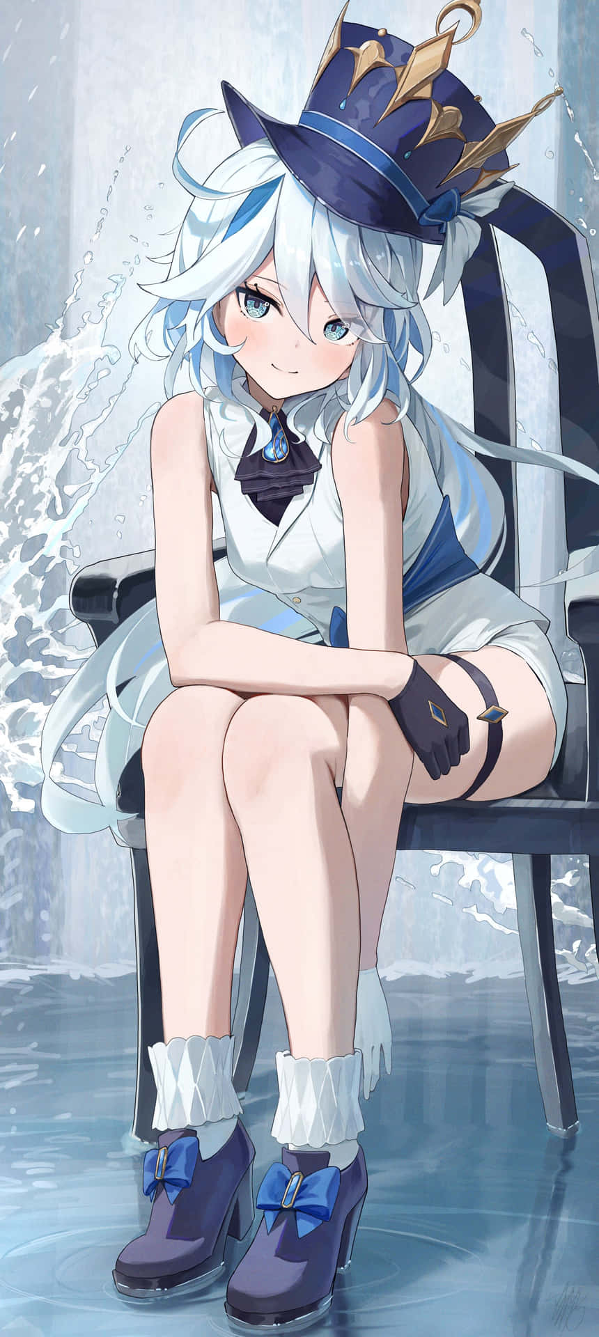Ice Throne Anime Girl Wallpaper