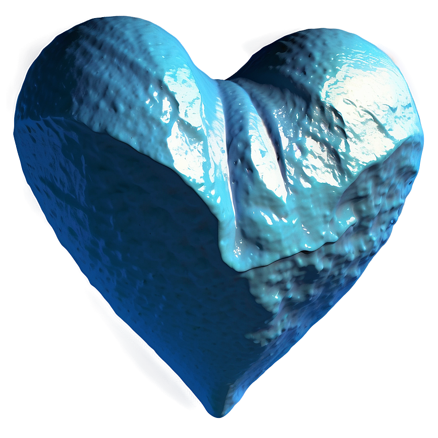 Iceberg Blue Heart Emoji Png Oem24 PNG