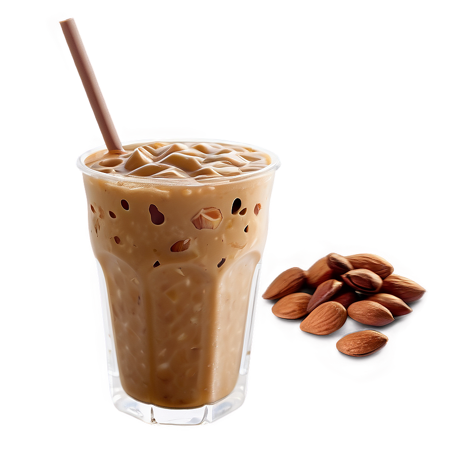 Iced Coffee With Almond Milk Png Yrf6 PNG