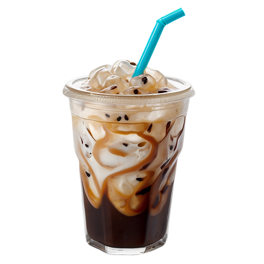 Download Iced Coffee With Foam Png Wxm | Wallpapers.com