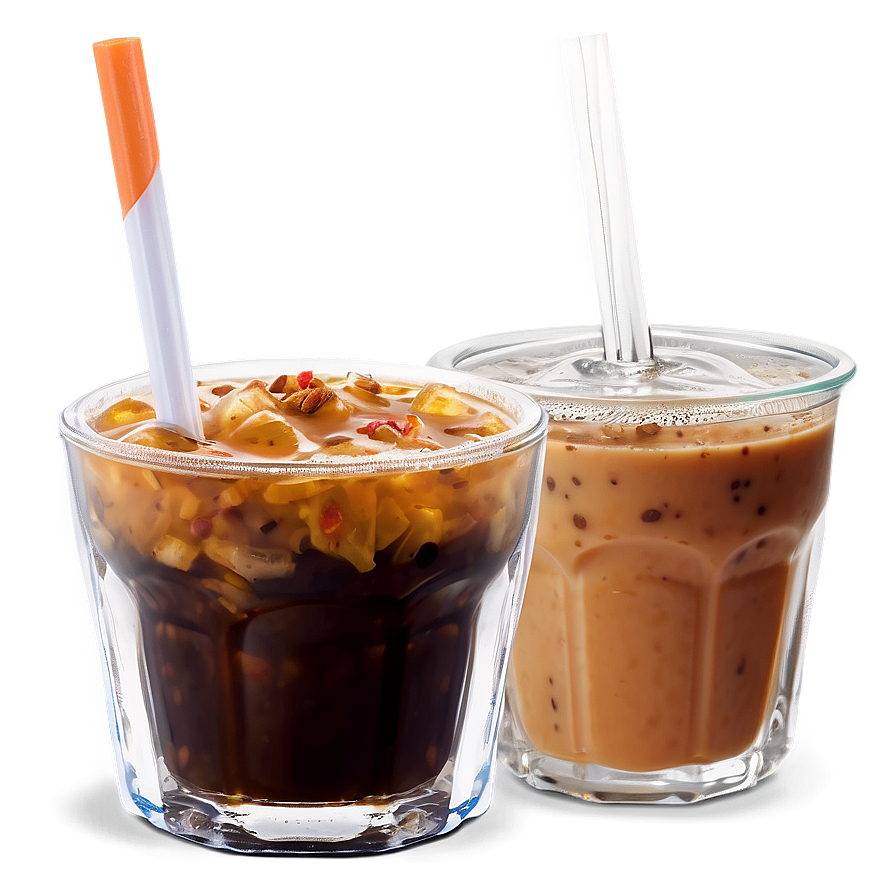 Iced Coffee With Pumpkin Spice Png Lko26 PNG