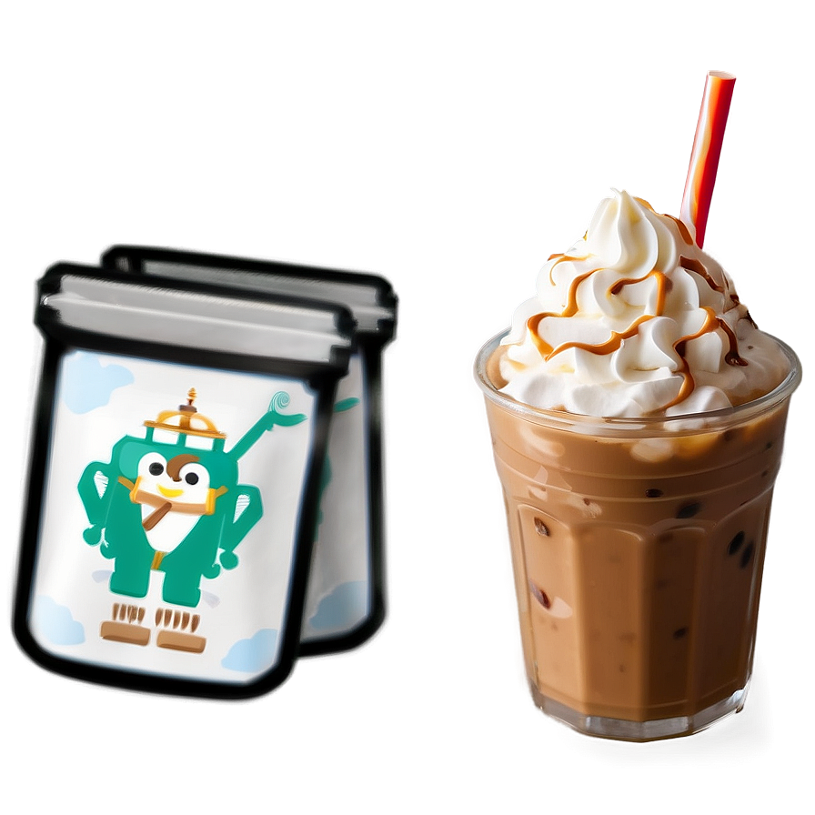 Iced Coffee With Whipped Cream Png 77 PNG