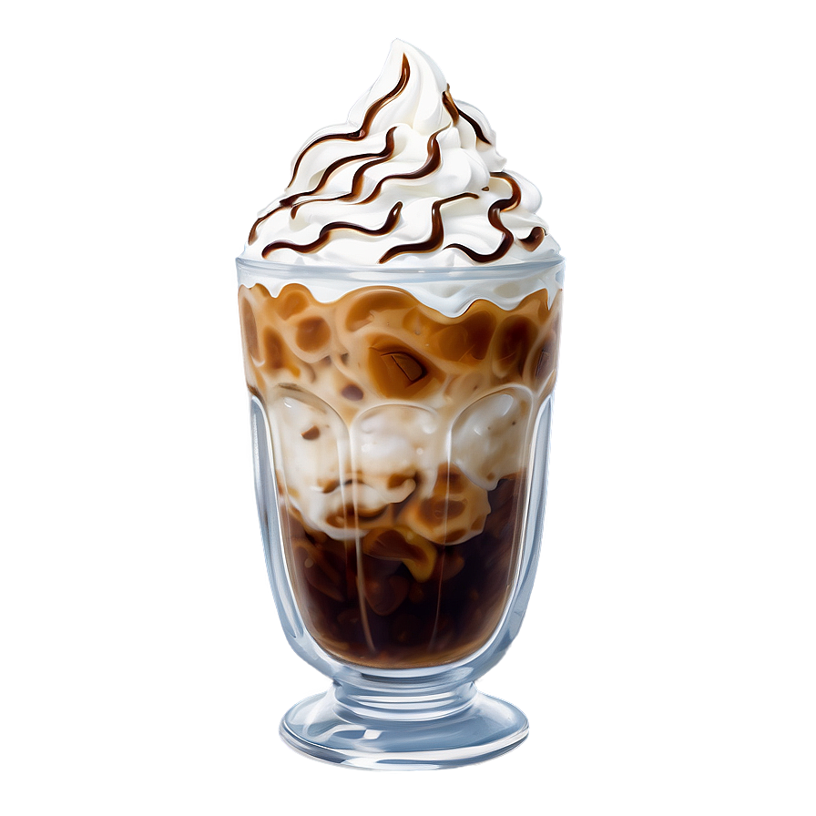 Iced Coffee With Whipped Cream Png Saa PNG