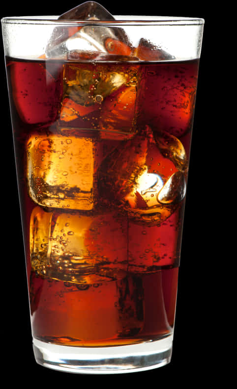 Iced Cola Glass Drink PNG