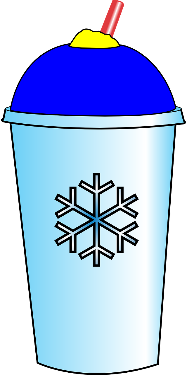 Iced Drink Cup With Strawand Snowflake Design PNG