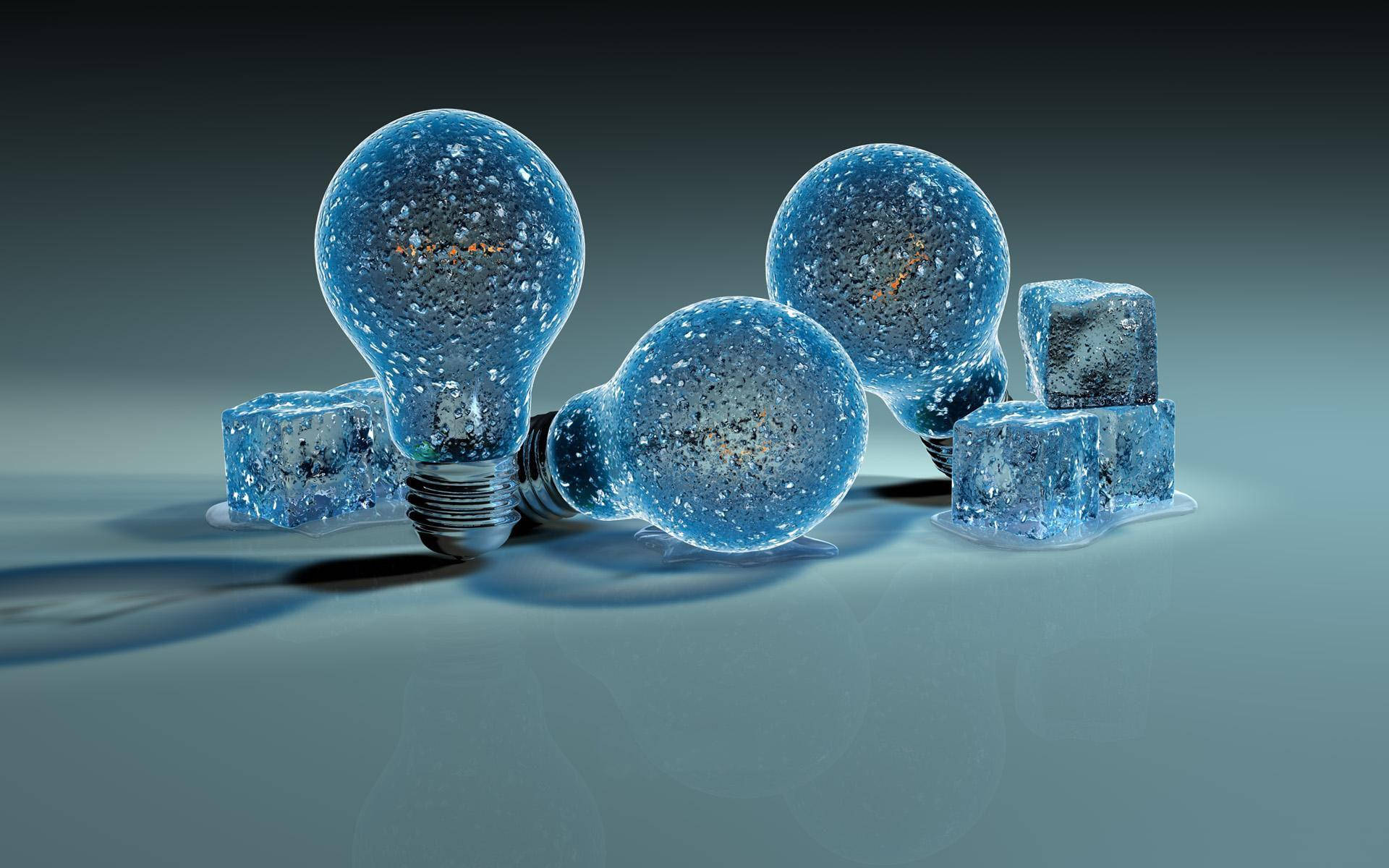 Iced Electricity Light Bulbs Wallpaper