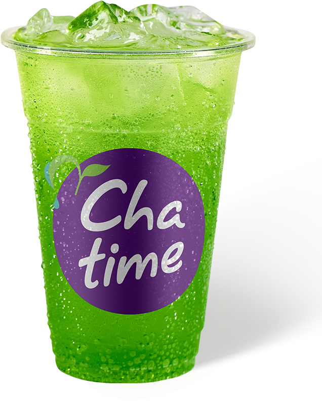 Iced Green Tea Cha Time Cup PNG