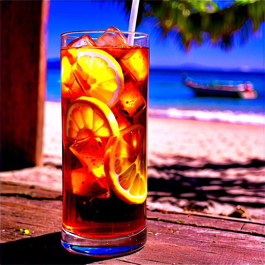 Iced Tea In Seaside Png Gxo63 PNG