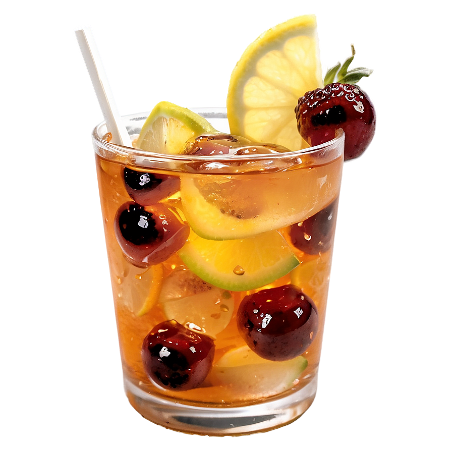 Iced Tea With Fruit Garnish Png 34 PNG