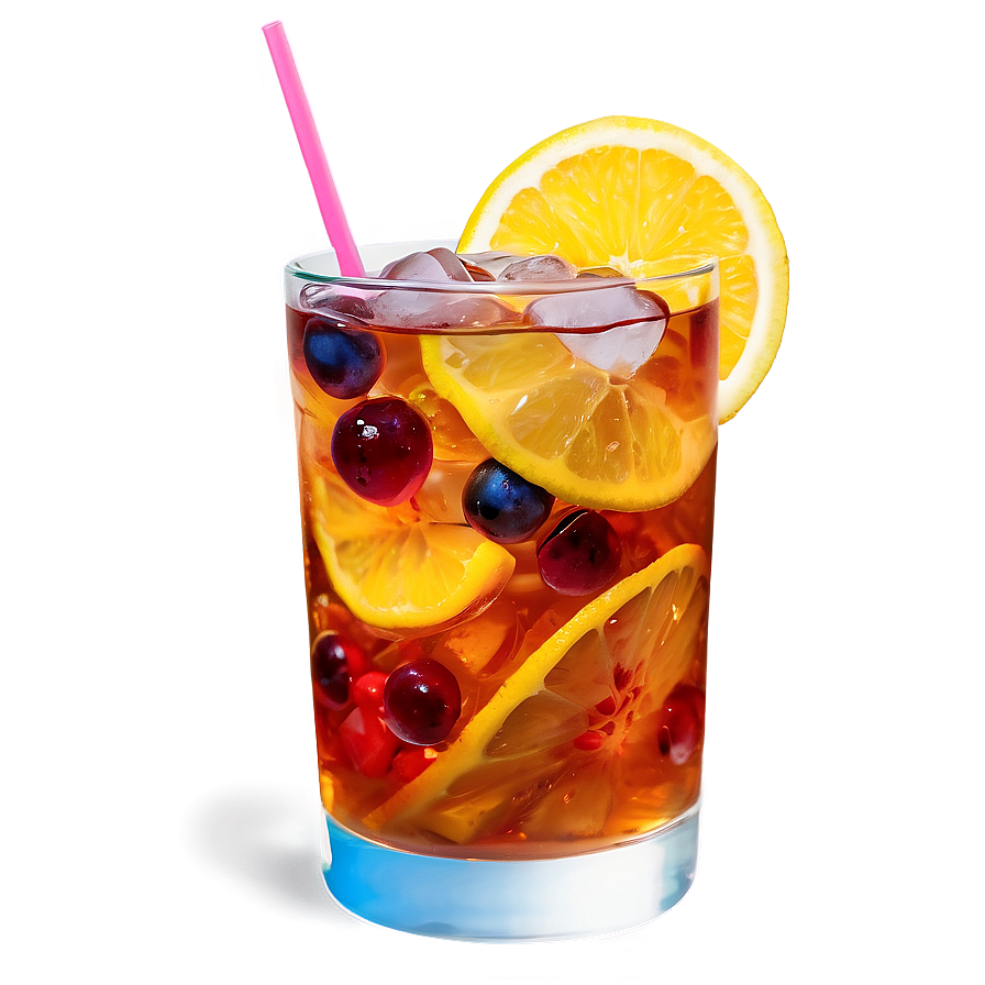 Iced Tea With Fruit Pieces Png 85 PNG