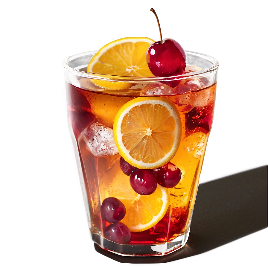 Iced Tea With Fruit Pieces Png Bdy49 PNG